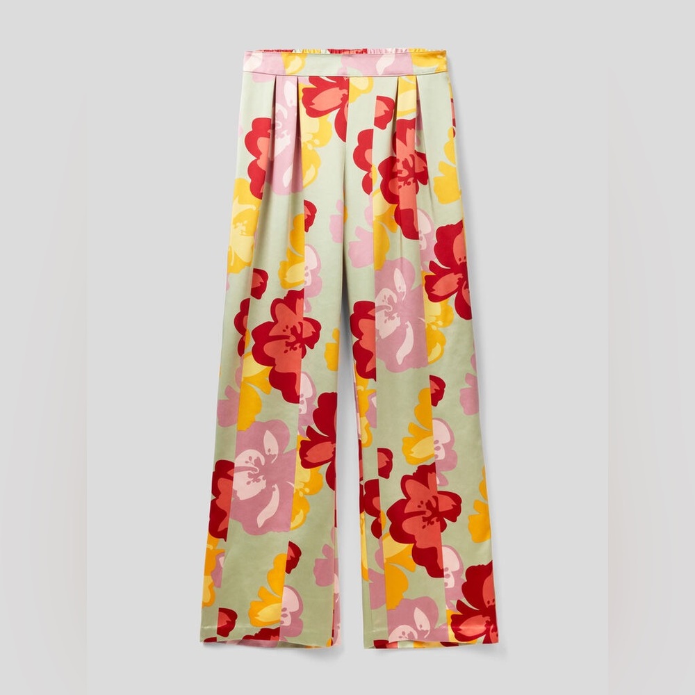 FLORAL PALAZZO TROUSERS